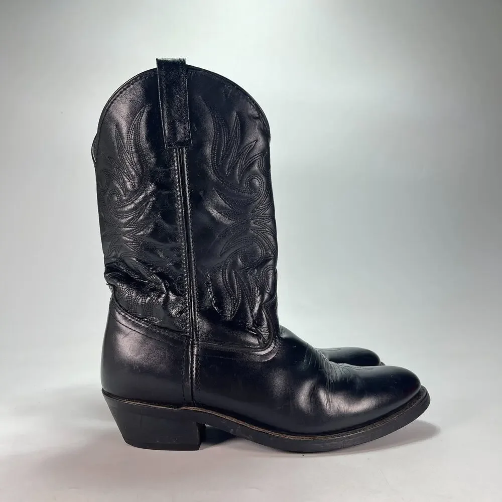 Laredo McComb Black Leather Comfort Western Cowboy Boots 95005 Men's Size 10.5D